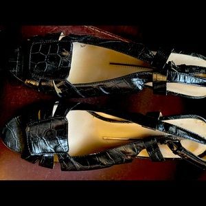 Black dress high heel shoes